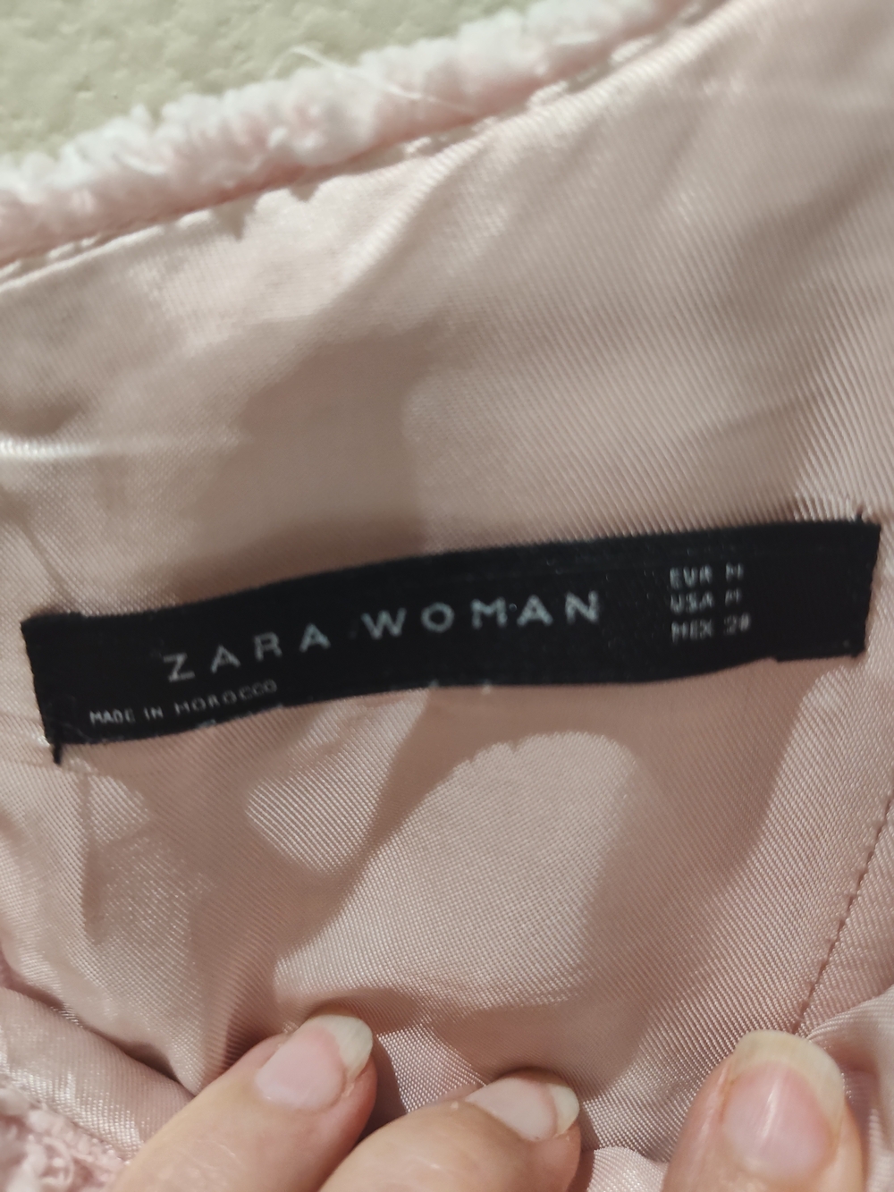 Zara Woman Blush Pink Textured Dress Size M - Picture 2 of 3